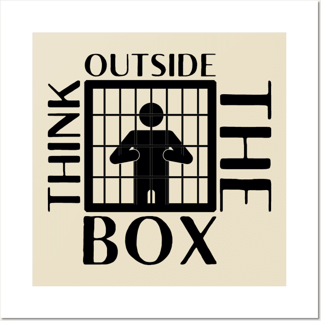 Think Outside the Box Wall Art by mobiiart